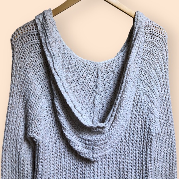Free People Santa Rosa Hooded Fringe Knit Crochet Sweater Boho Vintage Y2K S - Picture 14 of 16